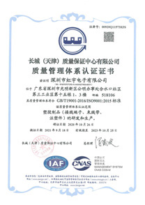 Quality Management System Certificate